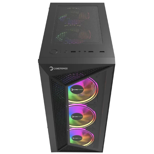 Gamepower Eclipse ARGB 4 Fanlı ATX Oyuncu Kasası - Resim 3