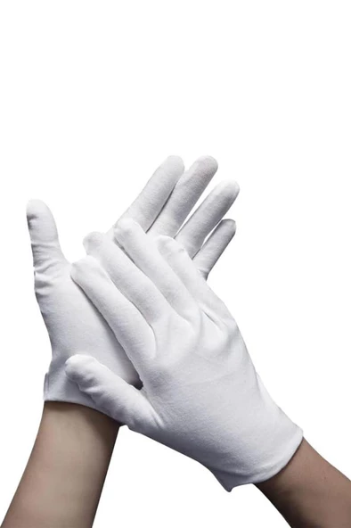 Midex CGL-1213 Beyaz Bez Klarnet Eldiveni - Resim 2