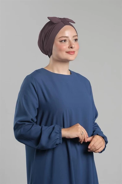 Vizon Pratik Hazır Geçmeli Fiyonklu Bone Sandy Çift Taraflı Çapraz 3007B_10 ürün görseli 1