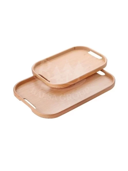 Balsa BMB86.K Küçük Boy Dikdörtgen Bambu Tepsi 33x22 cm 1 Adet ürün görseli 1