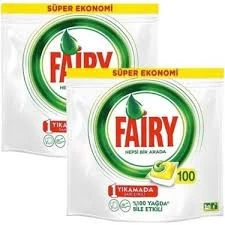 FAİRY HEPSİ BİR ARADA BULAŞIK MAKİNESİ KAPSÜLÜ 100'LÜ 2 PAKET ürün görseli 1
