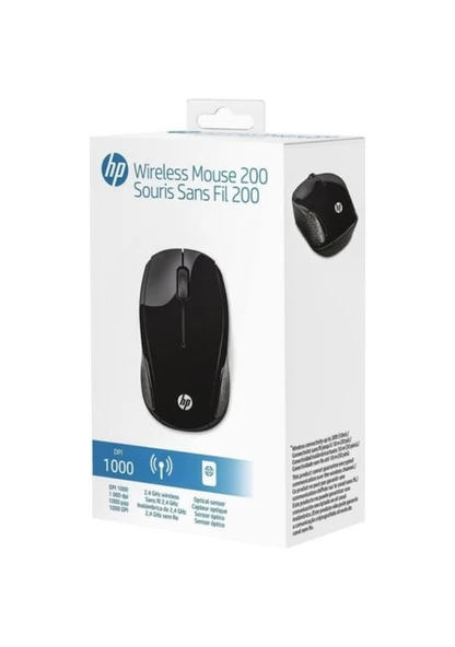 HP 200 Kablosuz Mouse Siyah X6W31AA - Resim 4