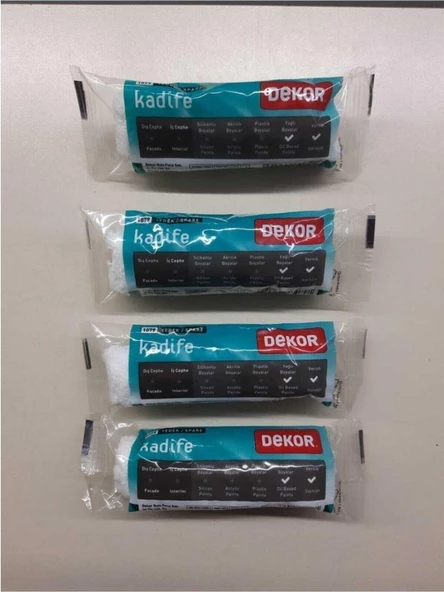 Dekor Kadife Parmak 4 Adet Yedek Rulo - 10 Cm Ürün Kodu:1079 ürün görseli 1