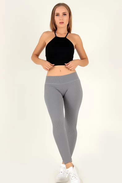 DoReMi Seamless Normal Bel Ripli Spor Tayt ürün görseli 1