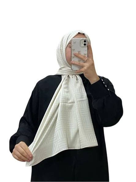 JAKARLI ŞERİT ÇİZGİ DESENLİ ŞAL 1029 - Resim 4