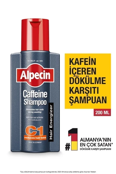 Alpecin C1 Kafein İçeren Saç Dökülmesine Karşı Şampuan 250 ml ürün görseli 1