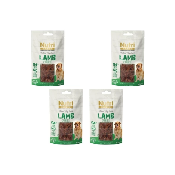Nutri Canin Lamb Cubes Kuzu Etli Küp Köpek Ödül Maması 80 gr x 4 Adet - Avantajlı Paket ürün görseli 1