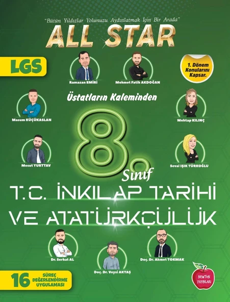 Newton Yayınları 8.Sınıf İnkılap Tarihi 1.Dönem 16 Süreç Değerlendirme Denemesi Yeni ürün görseli 1