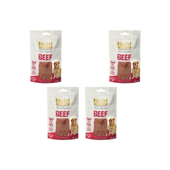 Nutri Canin Beef Snack Köpek Ödülü 80 gr x 4 Adet ürün görseli 1