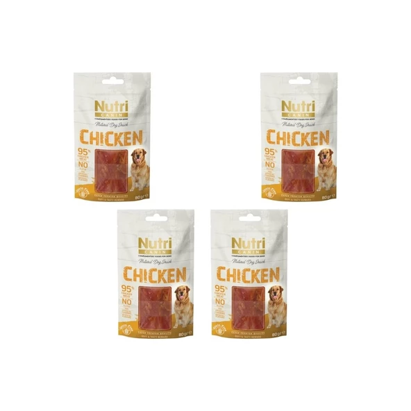 Nutri Canin Chicken Snack Tavuklu Köpek Ödül Maması 80 gr x 4 Adet - Avantajlı Paket ürün görseli 1