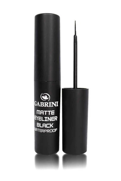 Gabrini Matte Suya Dayanıklı Fırça Uçlu Siyah Eyeliner ürün görseli 1