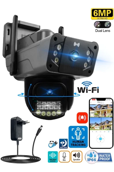 O-Kam 3024 Akıllı Wifi Kamera Dual Lens + Adaptör ürün görseli 1