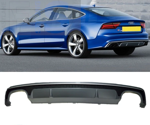AUTOGP Audi a7 s7 arka tampon difüzörü sline tampon uyumlu 2015 / 2018 ürün görseli 1
