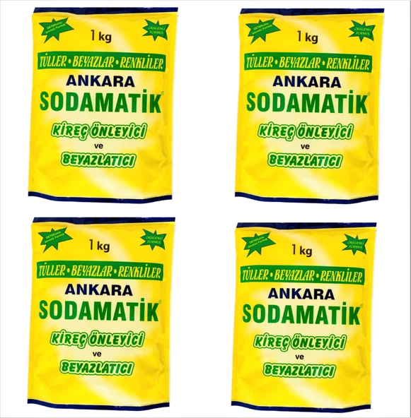 ankara sodamatik Ankara Soda Matik 1 Kg (Toz Deterjan) (4'LÜ) ürün görseli 1