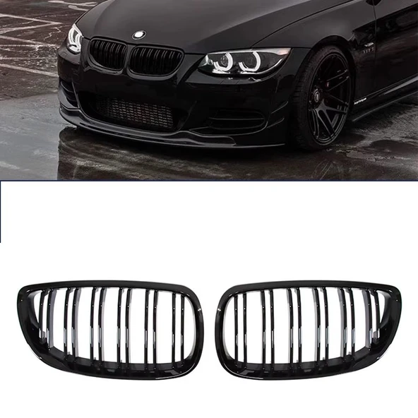 AUTOGP Bmw e92 e93 m3 ön böbrek panjur ızgara 2006 / 2009 çift tırnak ürün görseli 1
