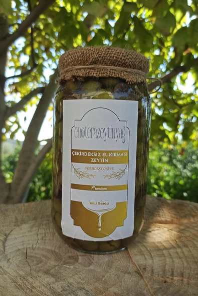 Çekirdeksiz Kırma Yeşil Zeytin 1000 ML - Resim 2