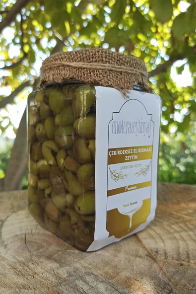 Çekirdeksiz Kırma Yeşil Zeytin 660 ML - Resim 3