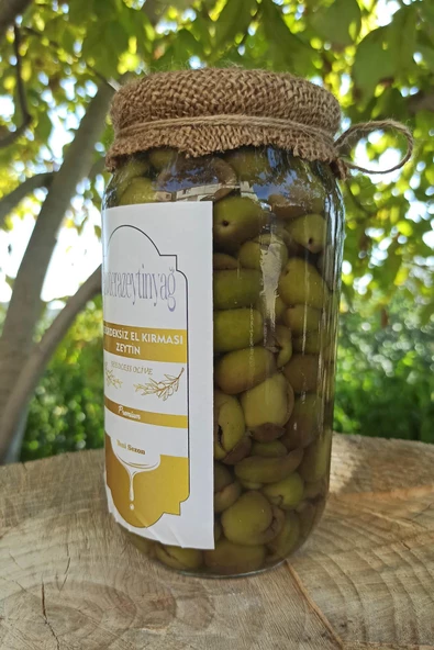 Çekirdeksiz Kırma Yeşil Zeytin 1000 ML - Resim 3