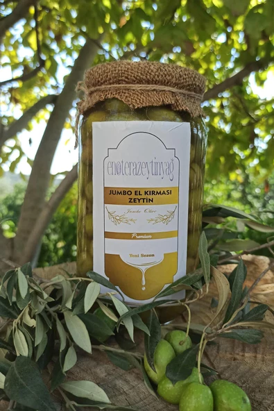 El Kırması Jumbo Yeşil Zeytin 1000 ML ürün görseli 1