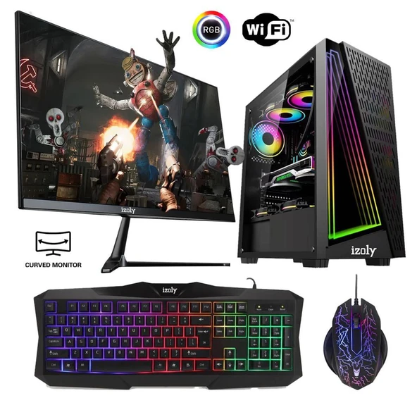 İzoly Magnus Ryzen 5 3600 8GB 512GB M.2 NVMe RX 550 4GB 24" Oyuncu Oem Seti ürün görseli 1
