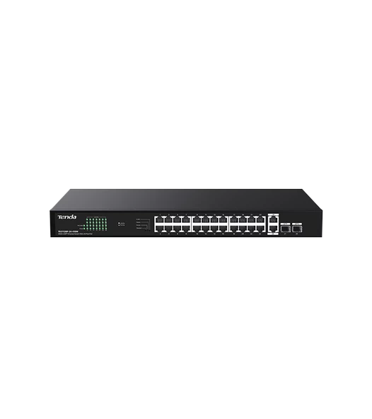 TENDA TEG1128P-24-410W 26GE+2SFP Ethernet Switch 24-Port PoE ürün görseli 1