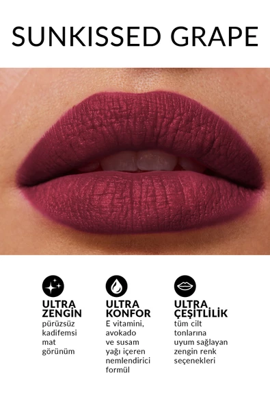 Ultra Mat Ruj - sunkissed grape - Resim 2