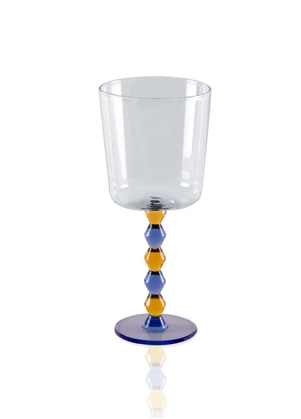 The Mia Bead Şarap Kadehi Mavi 300 ml ürün görseli 1