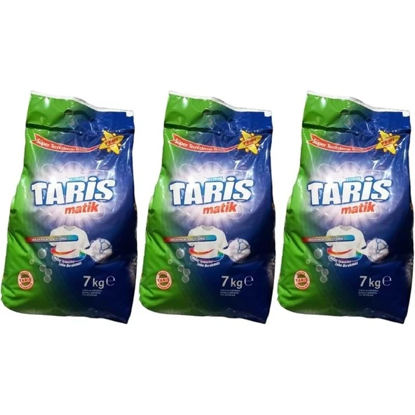 Tariş Matik Toz Çamaşır Deterjanı 21KG Renkli ve Beyazlar için (3PK*7KG) (159 Yıkama) ürün görseli 1