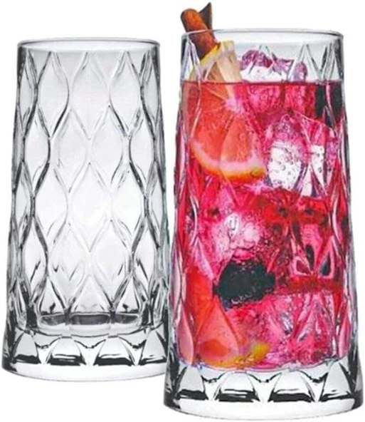 Paşabahçe 420855 Leafy Meşrubat Bardağı - Long Drink Bardağı 345 cc 6'lı ürün görseli 1