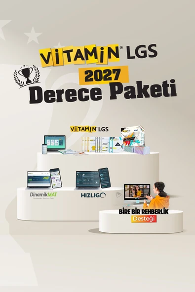 Vitamin LGS 2027 Derece Paketi I 28 Soru Bankası I 13 Deneme Sınavı I 16.000 Soru ve 671 Etkileşimli Video ürün görseli 1