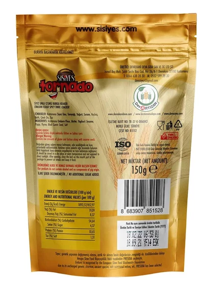 SİSİYEZ TORNADO KRAKER 150G - Resim 2