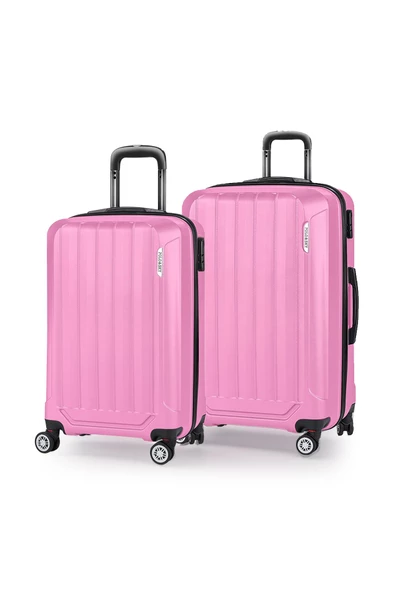 Spring Model Pembe Renk 2'li Valiz Seti Kabin + Orta ürün görseli 1