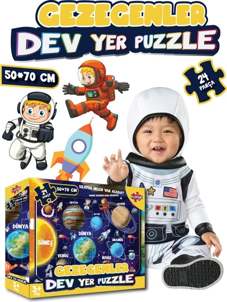 Kidsan Gezegenler Dev Yer Puzzle ürün görseli 1