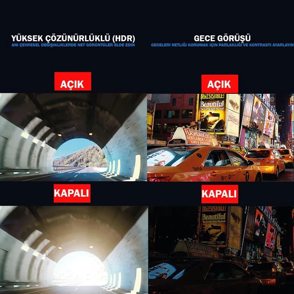 Vueroid Araç Kamerasi 2K Sony Starvis Görüntü Sensörü GPS D20 - Resim 9