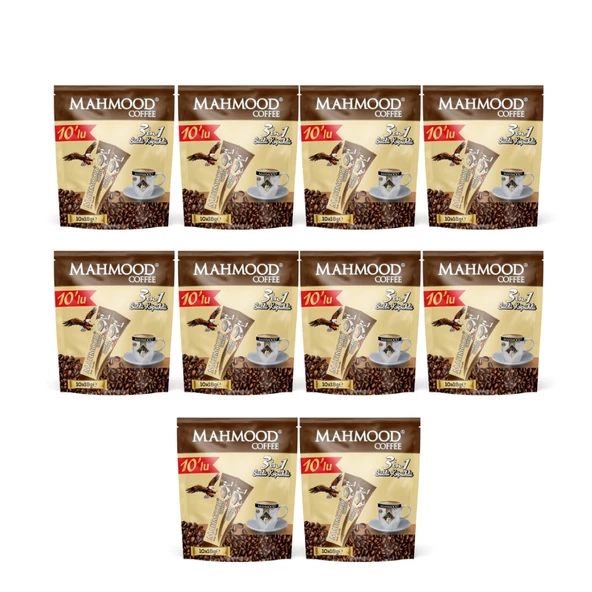 Mahmood Coffee 3'ü 1 Arada Sütlü Köpüklü Kahve 18 gr x 10 Adet x 10'lu Paket ürün görseli 1