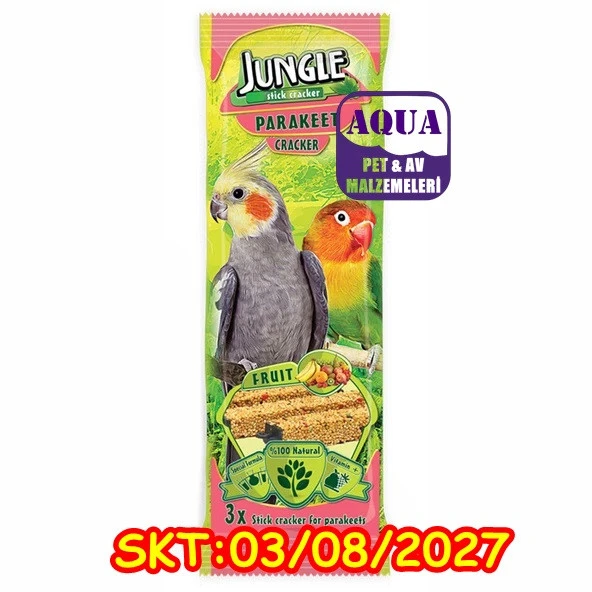 Jungle Paraket Meyveli Kraker 3'lü - Sultan Papağanı Krakeri SKT:03/08/2027 ürün görseli 1