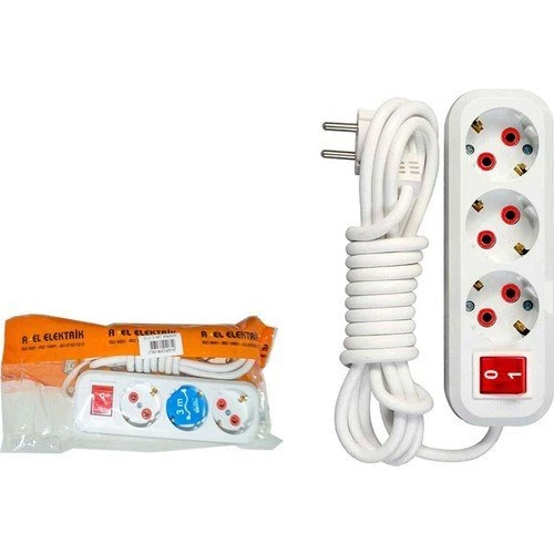 Asel ASE 2619 Priz 3 Lü 3 MT Anahtarlı ürün görseli 1