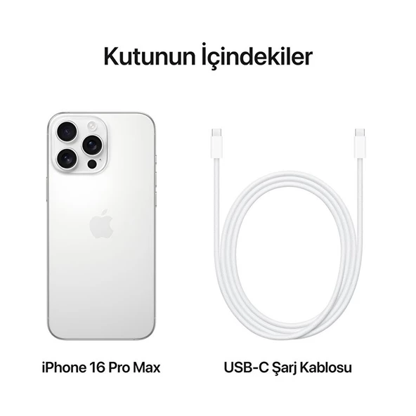 İPhone 16 Pro Max 1 Tb - Beyaz (Apple Türkiye Garantili) - Resim 3