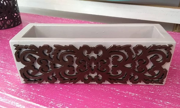Beton Saksı 7x7x22 cm - Resim 5