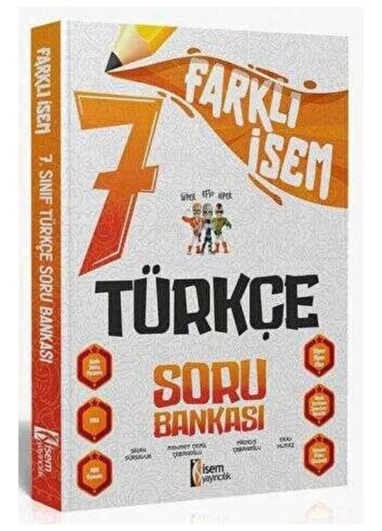 İSEM Yayıncılık 2024 Farklı İsem 7. Sınıf Türkçe Soru Bankası ürün görseli 1