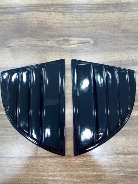 Honda Civic FD6 2006-2011 Kelebek Cam Vizörü Kaplama Pianoblak 2'li Set ürün görseli 1