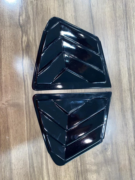 Honda Civic FB7 12-15 Kelebek Cam Vizörü Kaplama Pianoblak 2'li Set ürün görseli 1