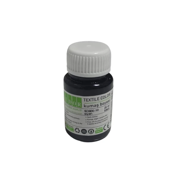KUMAS BOYASI SUDOR 25ml. SIYAH ürün görseli 1