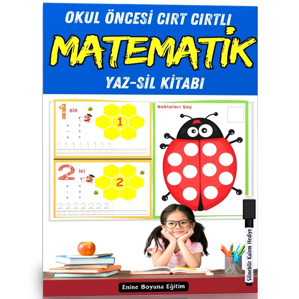 Okul Öncesi Cırt Cırtlı Matematik YAZ-SİL Seti ürün görseli 1