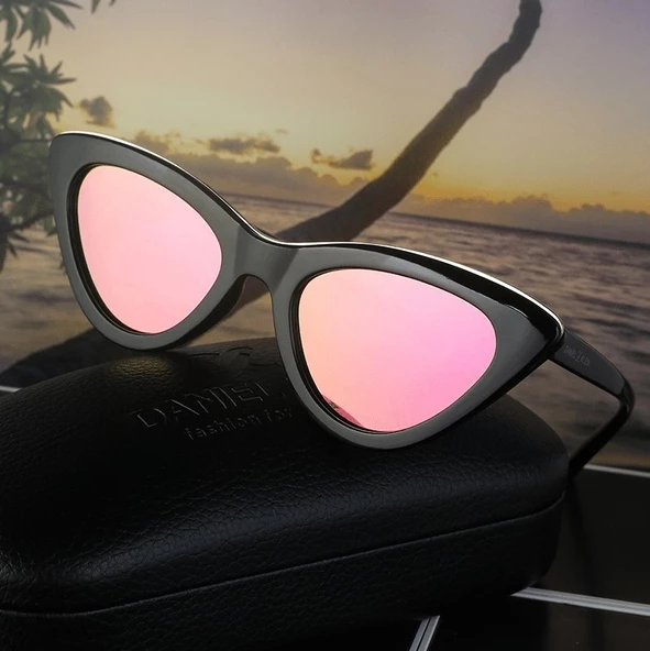 Daniel Klein DK4274-4 Aynalı Polarize Cat Eye Kadın Güneş Gözlüğü ürün görseli 1