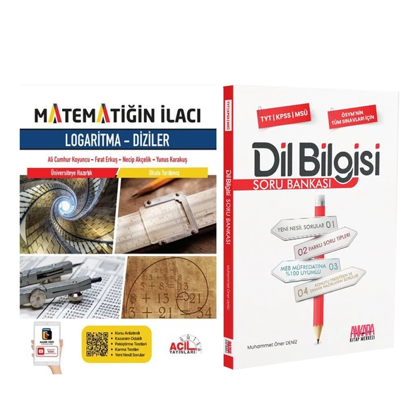 Acil Matematiğin İlacı Logaritma Diziler ve AKM Dil Bilgisi Soru Bankası Seti 2 Kitap ürün görseli 1