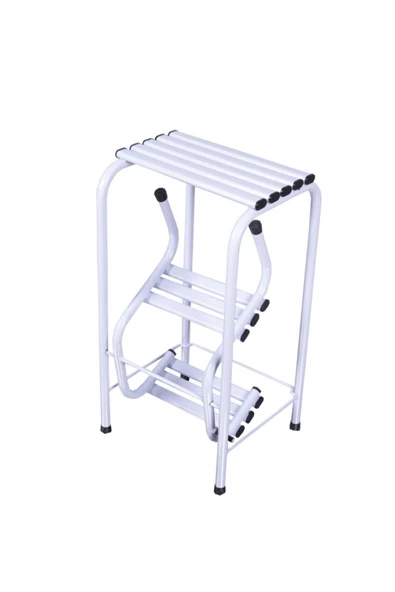 Saraylı pratik metal tabureli merdiven - Resim 3