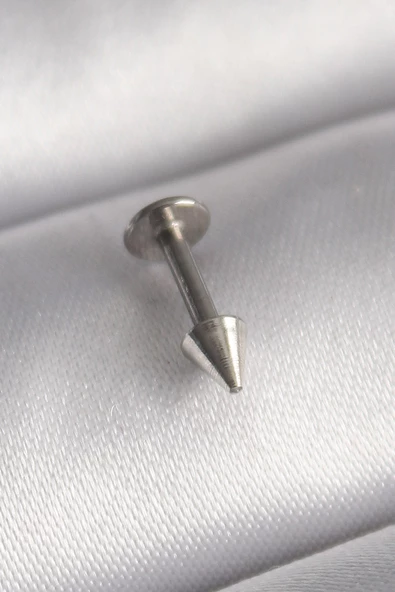 316L Çelik Gümüş Renk Çivi Model Piercing TJ-PR1370 ürün görseli 1