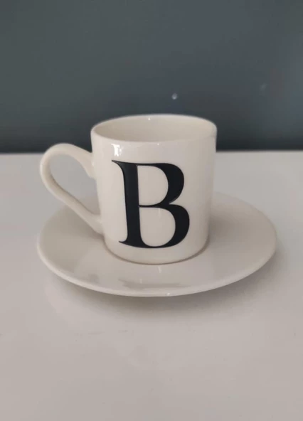 DECORIUM KUM B HARFLİ KAHVE FİNCANI ürün görseli 1