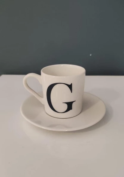 DECORIUM KUM G HARFLİ KAHVE FİNCANI ürün görseli 1